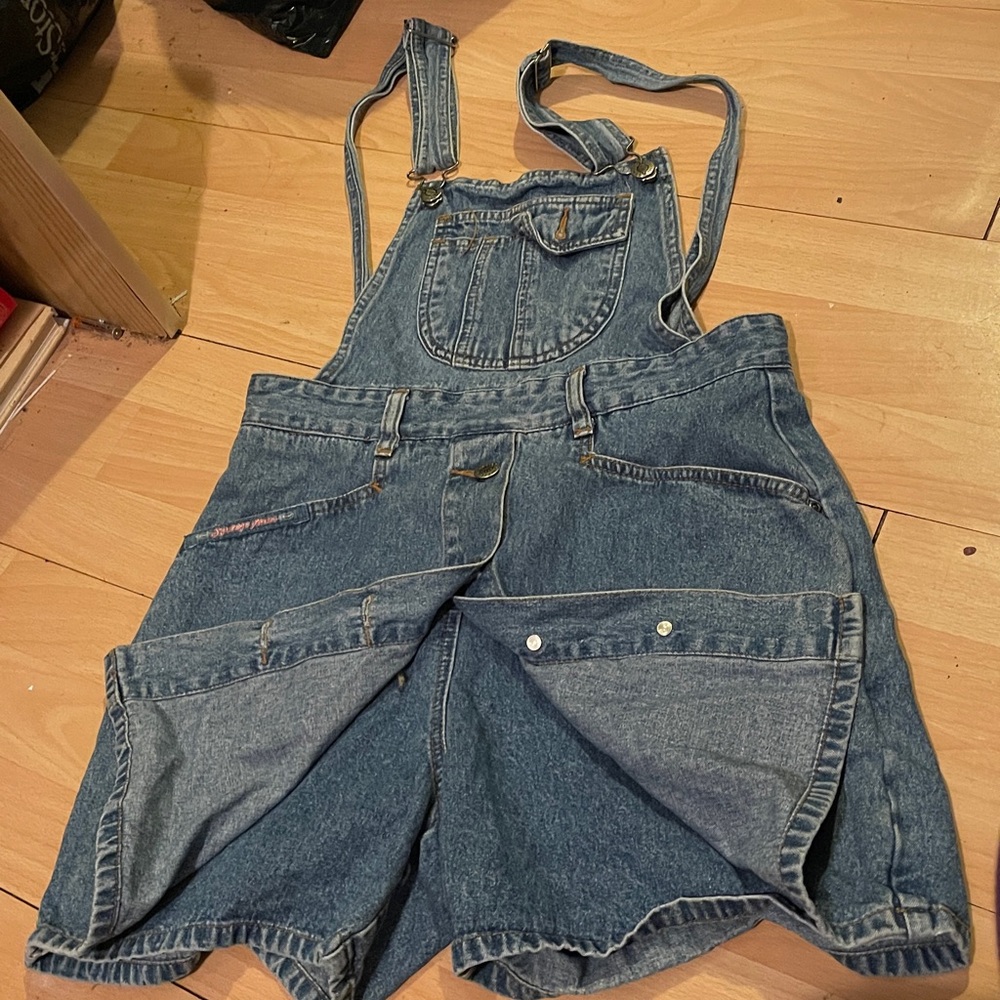 Denim Overalls Shorts